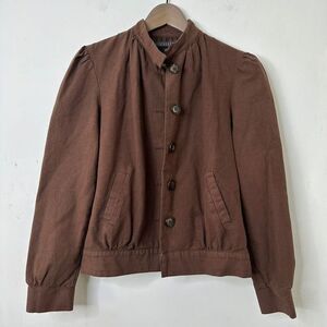 RAILS INTERNATIONAL Size S Brown Button Front Military Jacket